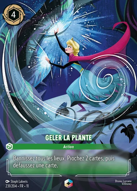 Geler la Plante, carte Disney Lorcana CH11-231 — extension Givresort