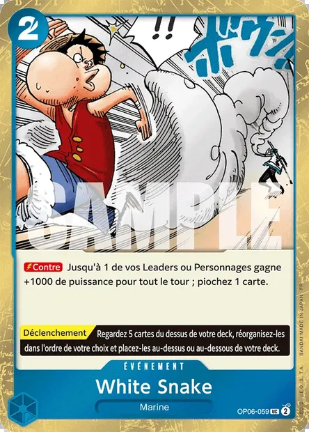 White Snake, carte One Piece OP06-059 — extension ONE PIECE CARD THE BEST