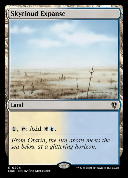 Skycloud Expanse, Magic card MKC 294 — Murders at Karlov Manor Commander set