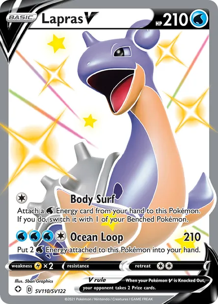 Lapras V, Pokémon card SHF SV110 — Shining Fates set