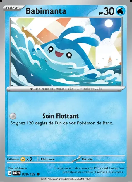 Babimanta, carte Pokémon PAR 039 — extension Faille Paradoxe