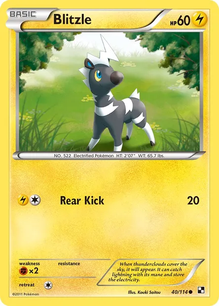 Blitzle, Pokémon card BLW 40 — Black & White set