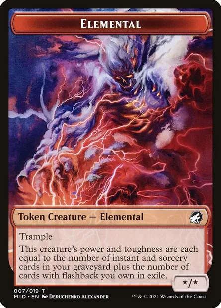 Elemental, carte Magic TMID 7 — extension Innistrad: Midnight Hunt Tokens