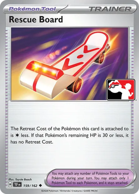 Rescue Board, Pokémon card PPS 159-7 — Play! Pokémon Prize Pack Series set