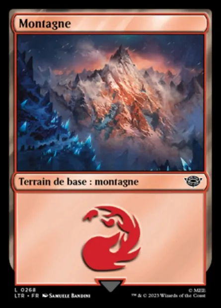 Montagne, carte Magic LTR 268 — extension Le Seigneur des Anneaux : chroniques de la Terre du Milieu