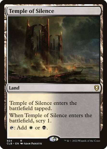 Temple of Silence, Magic card CLB 924 — Commander Legends: Battle for Baldur's Gate set