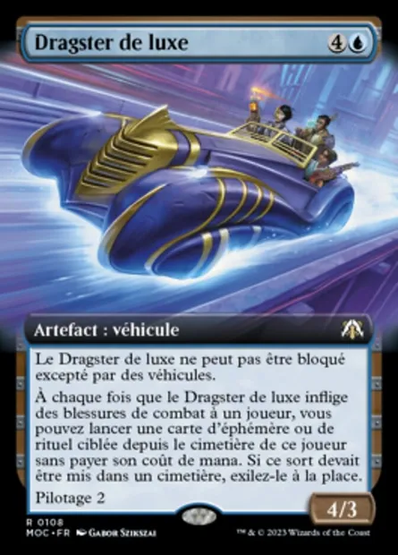 Dragster de luxe, carte Magic MOC 108 — extension March of the Machine Commander