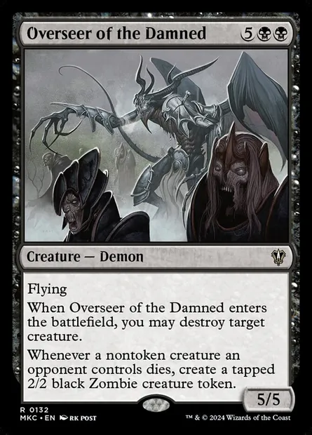 Overseer of the Damned, Magic card MKC 132 — Murders at Karlov Manor Commander set