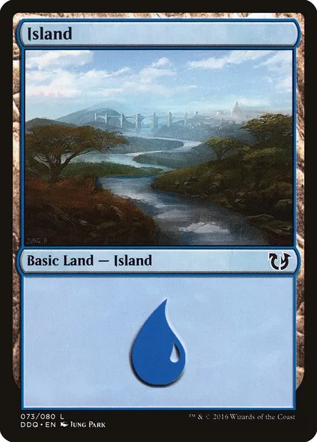 Island, Magic card DDQ 73 — Duel Decks: Blessed vs. Cursed set
