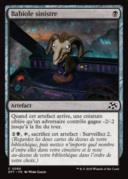 Babiole sinistre, carte Magic DFT 88 — extension Aetherdrift