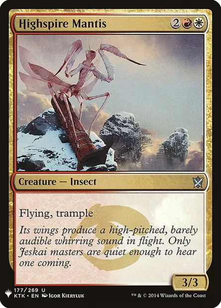 Highspire Mantis, Magic card PLST KTK-177 — The List set