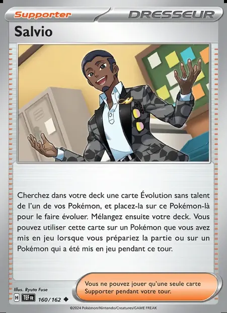 Salvio, carte Pokémon TEF 160 — extension Forces Temporelles