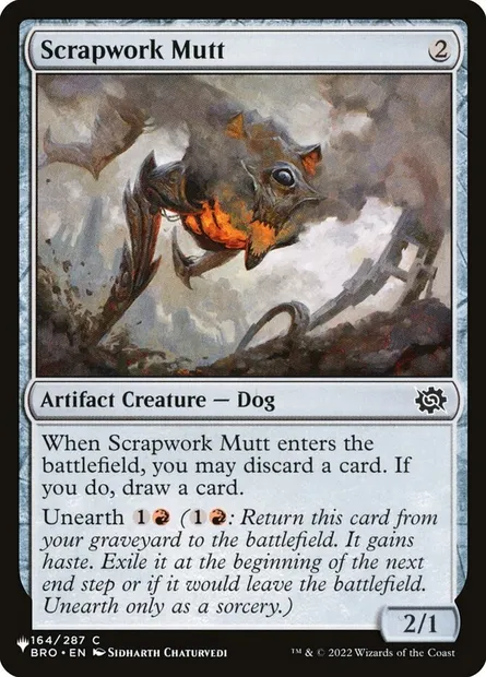 Scrapwork Mutt, Magic card PLST BRO-164 — The List set
