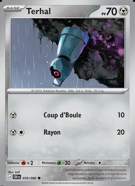 Terhal, carte Pokémon CRI 059 — extension Chaos Ascendant