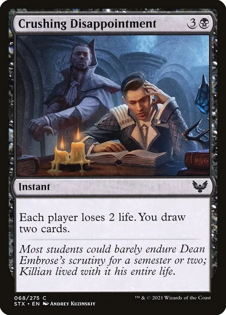 Crushing Disappointment, Magic card STX 68 — Strixhaven: School of Mages set