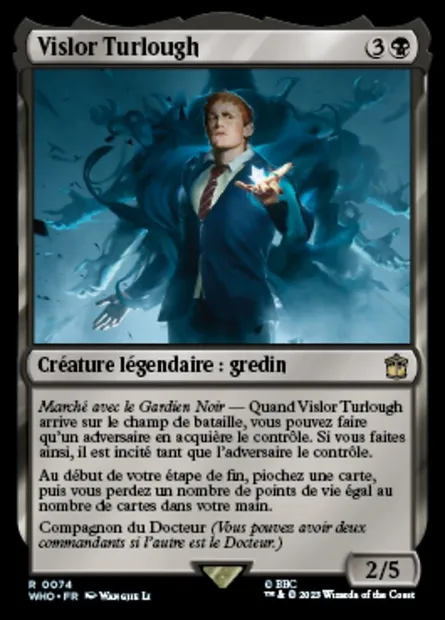 Vislor Turlough, carte Magic WHO 74 — extension Doctor Who
