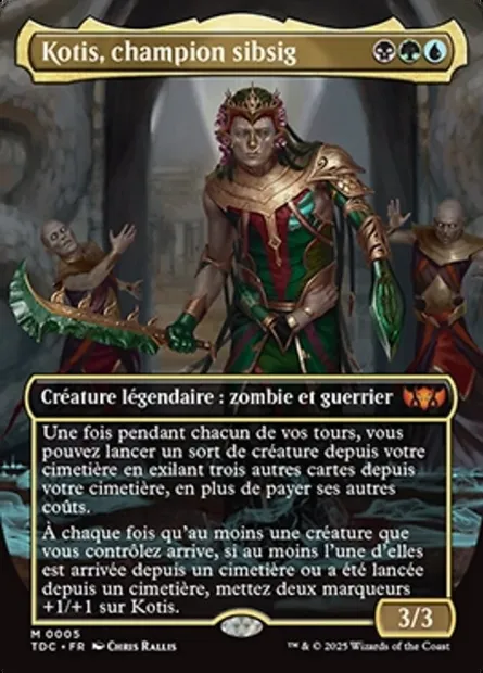 Kotis, champion sibsig, carte Magic TDC 5 — extension Tarkir: Dragonstorm Commander