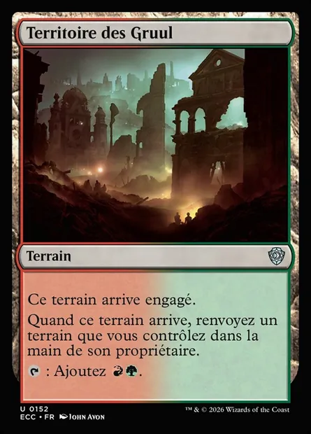 Territoire des Gruul, carte Magic ECC 152 — extension Lorwyn Eclipsed Commander