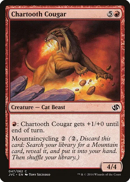 Chartooth Cougar, Magic card JVC 47 — Duel Decks Anthology: Jace vs. Chandra set