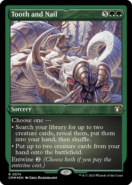 Tooth and Nail, Magic card CMM 574 — Commander Masters set