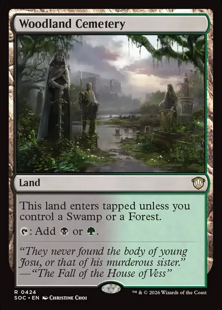 Cimetière des sylves, carte Magic SOC 424 — extension Secrets of Strixhaven Commander