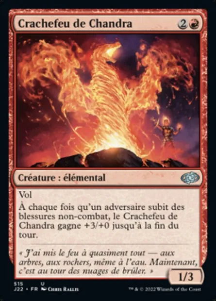 Crachefeu de Chandra, carte Magic J22 515 — extension Jumpstart 2022
