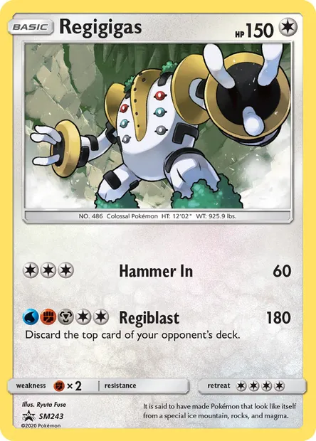 Regigigas, carte Pokémon SM 243 — extension Promo SM