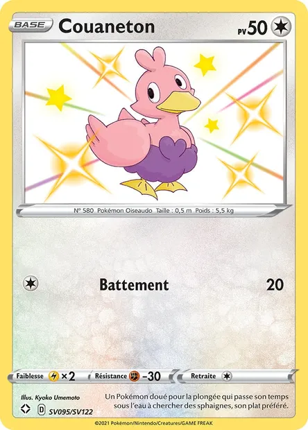 Couaneton, carte Pokémon SHF SV095 — extension Destinées Radieuses