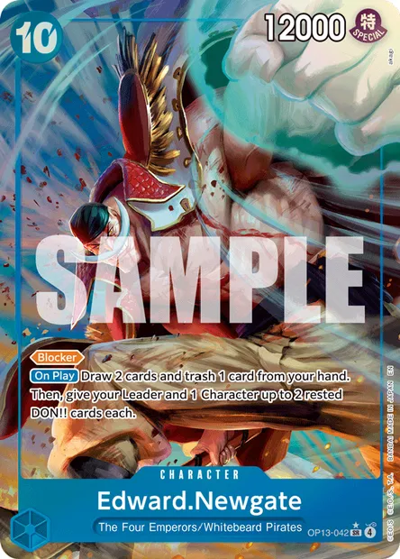 Edward.Newgate, One Piece card OP13-042 — CARRYING ON HIS WILL set