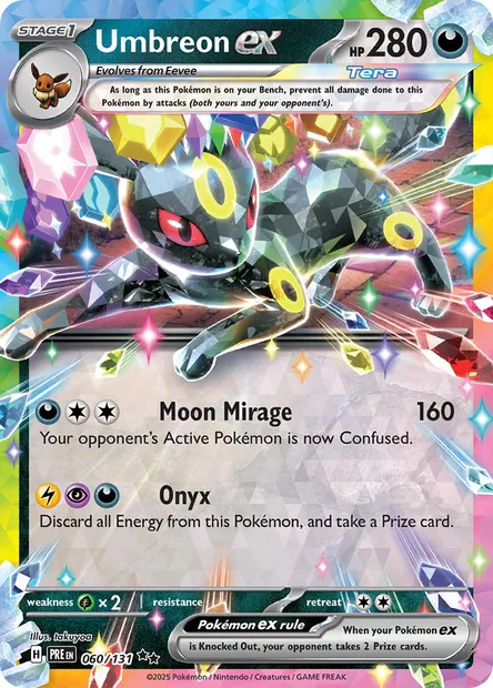 Umbreon ex, Pokémon card PRE 060 — Prismatic Evolutions set