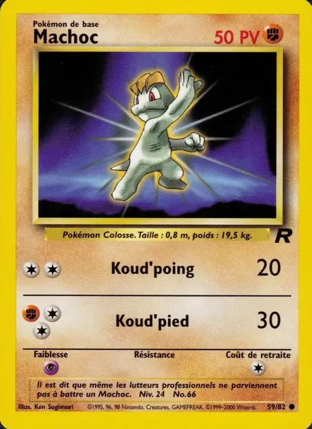 Machoc, carte Pokémon TR 59 — extension Team Rocket