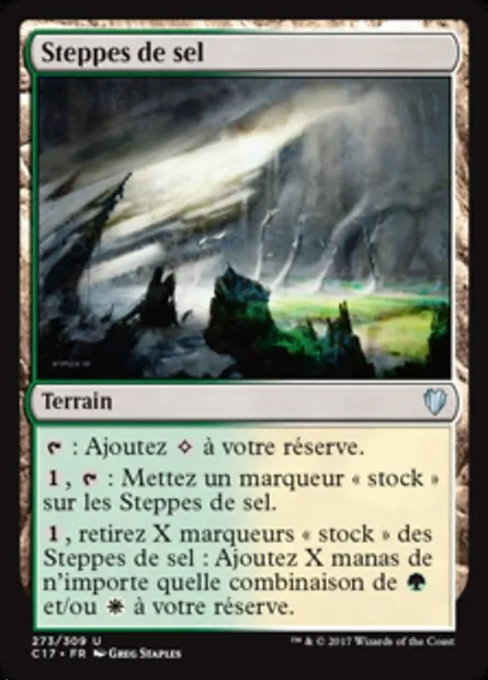 Steppes de sel, carte Magic C17 273 — extension Commander 2017