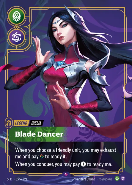 Blade Dancer, Riftbound card SFD 195 — Spiritforged set