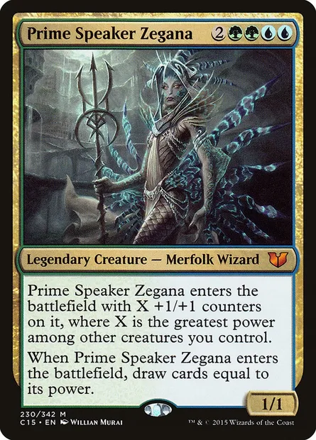 Prime Speaker Zegana, Magic card C15 230 — Commander 2015 set