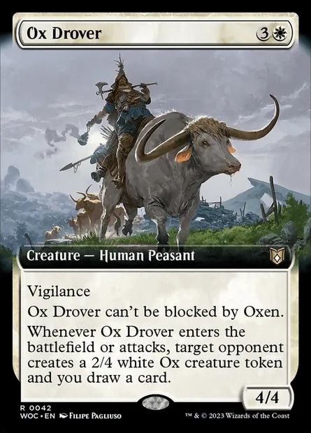 Ox Drover, Magic card WOC 42 — Wilds of Eldraine Commander set