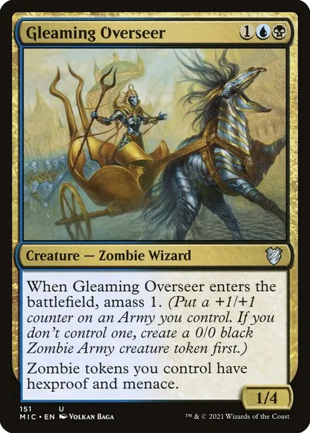 Gleaming Overseer, Magic card MIC 151 — Midnight Hunt Commander set