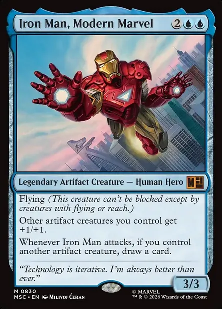 Iron Man, Modern Marvel, Magic card MSC 830 — Marvel Super Heroes Commander set