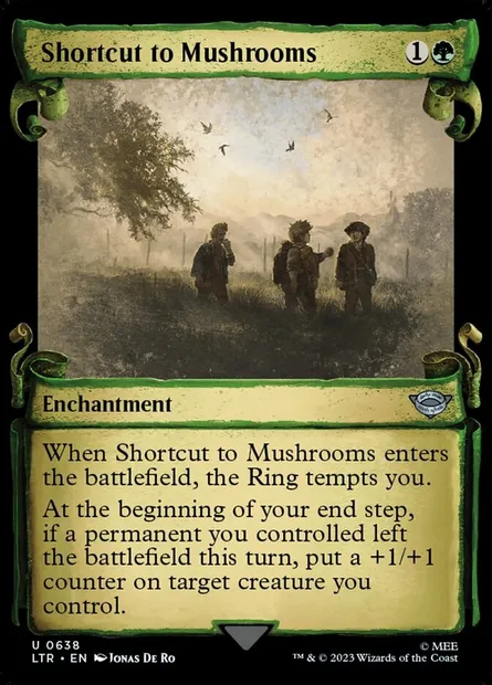 Shortcut to Mushrooms, Magic card LTR 638 — The Lord of the Rings: Tales of Middle-earth set