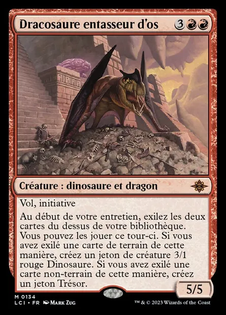 Dracosaure entasseur d'os, carte Magic LCI 134 — extension The Lost Caverns of Ixalan