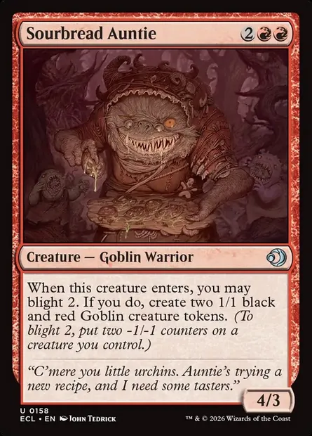 Sourbread Auntie, Magic card ECL 158 — Lorwyn Eclipsed set