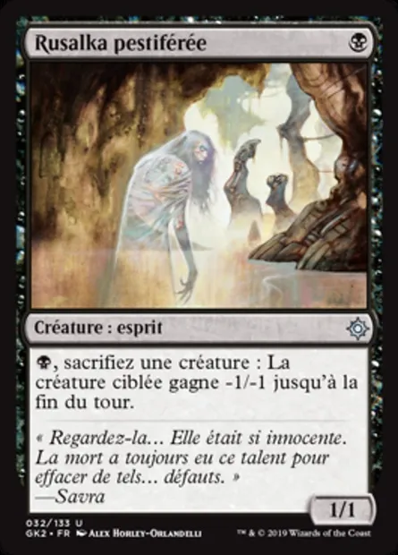 Rusalka pestiférée, carte Magic GK2 32 — extension RNA Guild Kit