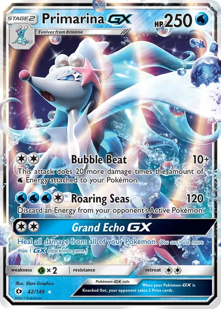 Primarina GX, Pokémon card SUM 42 — Sun & Moon set