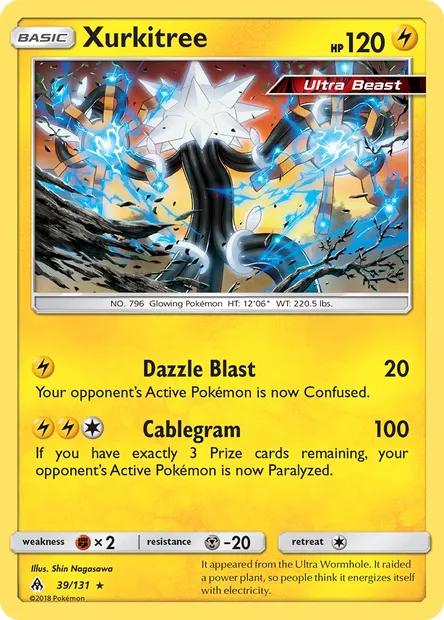 Xurkitree, Pokémon card FLI 39 — Forbidden Light set