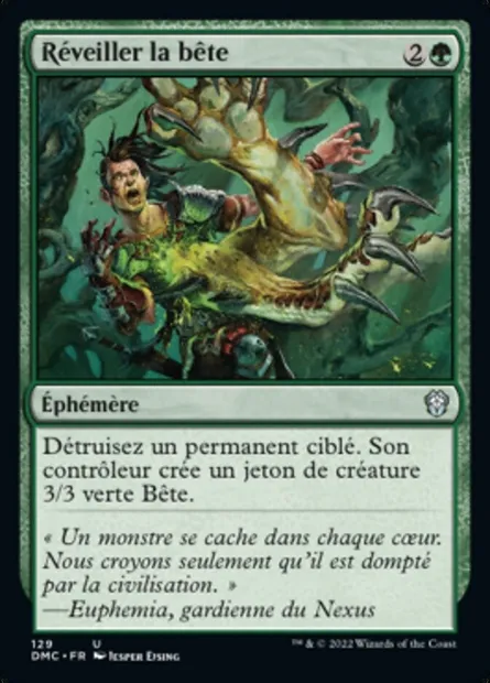 Réveiller la bête, carte Magic DMC 129 — extension Dominaria United Commander