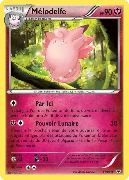 Mélodelfe, carte Pokémon GEN 51 — extension Générations