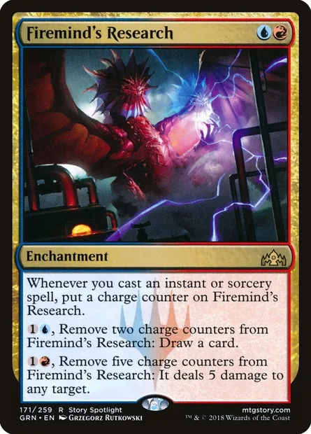 Firemind's Research, Magic card GRN 171 — Guilds of Ravnica set