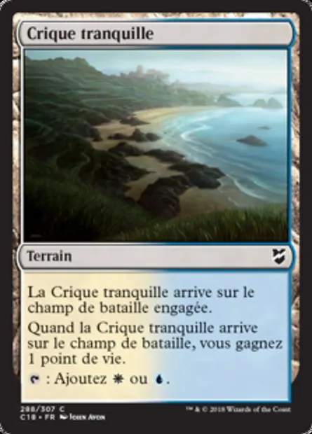 Crique tranquille, carte Magic C18 288 — extension Commander 2018