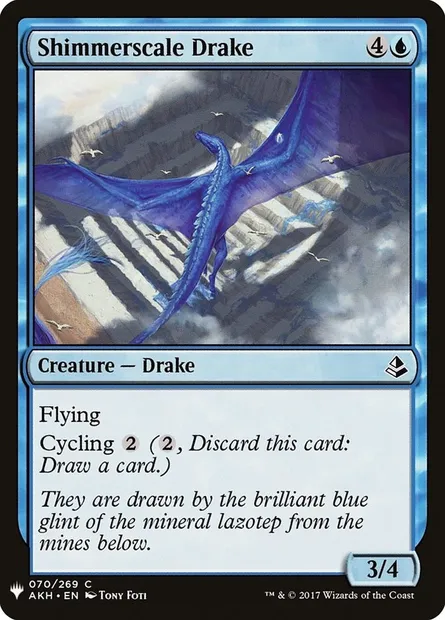 Shimmerscale Drake, Magic card PLST AKH-70 — The List set