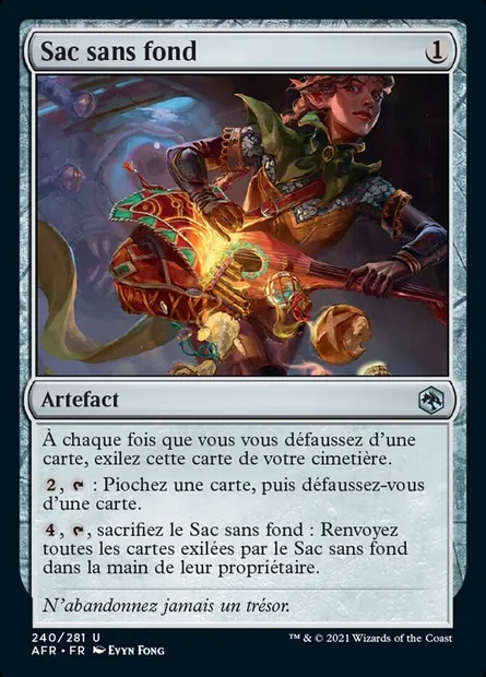 Sac sans fond, carte Magic AFR 240 — extension Forgotten Realms: Aventures dans les Royaumes Oubliés