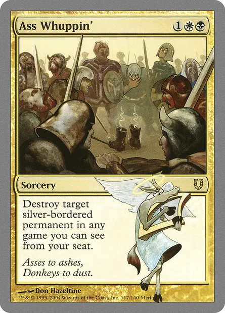 Ass Whuppin', Magic card UNH 117 — Unhinged set